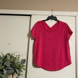 Eddie Bauer Pink Relaxed Fit Short Sleeve T-Shirt
